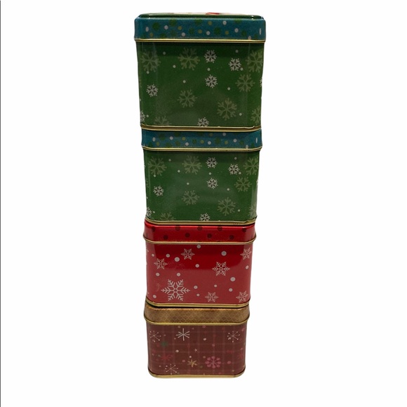 Lindy Bowman Set Of 4 Holiday Tin Boxes - Picture 4 of 7